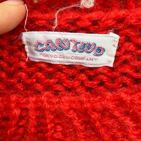 Vintage 90s Can Two Valentine’s Day heart sweater size small - Picture 6 of 6